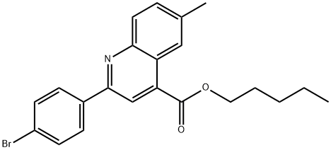 pentyl 2-(4-bromophenyl)-6-methyl-4-quinolinecarboxylate 结构式