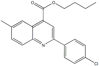 butyl 2-(4-chlorophenyl)-6-methyl-4-quinolinecarboxylate Structure