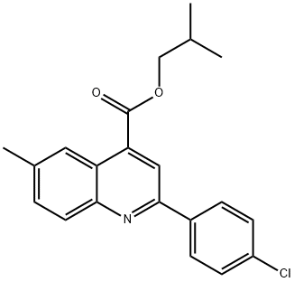 isobutyl 2-(4-chlorophenyl)-6-methyl-4-quinolinecarboxylate Structure