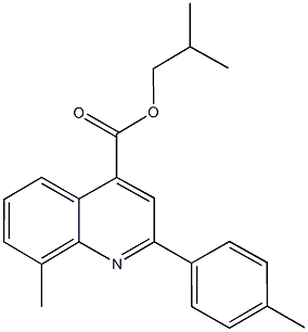 isobutyl 8-methyl-2-(4-methylphenyl)-4-quinolinecarboxylate Structure