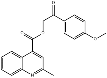 2-(4-methoxyphenyl)-2-oxoethyl 2-methyl-4-quinolinecarboxylate Structure