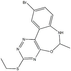 10-bromo-6-methyl-6,7-dihydro[1,2,4]triazino[5,6-d][3,1]benzoxazepin-3-yl ethyl sulfide Structure