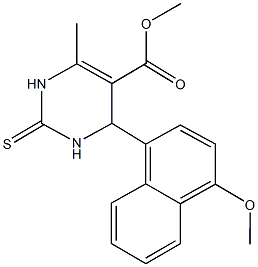 354775-84-1 methyl 4-(4-methoxy-1-naphthyl)-6-methyl-2-thioxo-1,2,3,4-tetrahydro-5-pyrimidinecarboxylate