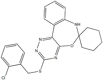 3-[(2-chlorobenzyl)sulfanyl]-6,7-dihydrospiro([1,2,4]triazino[5,6-d][3,1]benzoxazepine-6,1'-cyclohexane)|