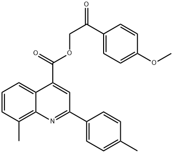 2-(4-methoxyphenyl)-2-oxoethyl 8-methyl-2-(4-methylphenyl)-4-quinolinecarboxylate Structure