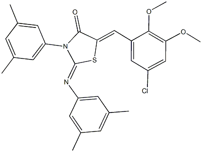 5-(5-chloro-2,3-dimethoxybenzylidene)-3-(3,5-dimethylphenyl)-2-[(3,5-dimethylphenyl)imino]-1,3-thiazolidin-4-one Struktur