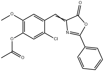 5-chloro-2-methoxy-4-[(5-oxo-2-phenyl-1,3-oxazol-4(5H)-ylidene)methyl]phenyl acetate,354777-51-8,结构式