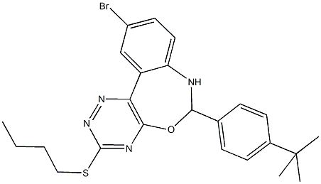 354778-58-8 10-bromo-6-(4-tert-butylphenyl)-3-(butylsulfanyl)-6,7-dihydro[1,2,4]triazino[5,6-d][3,1]benzoxazepine