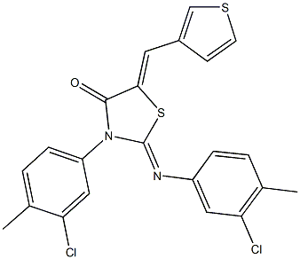 3-(3-chloro-4-methylphenyl)-2-[(3-chloro-4-methylphenyl)imino]-5-(3-thienylmethylene)-1,3-thiazolidin-4-one|