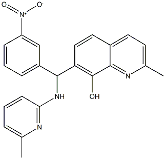 7-{{3-nitrophenyl}[(6-methyl-2-pyridinyl)amino]methyl}-2-methyl-8-quinolinol,354778-98-6,结构式