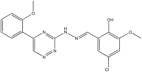 354779-29-6 5-chloro-2-hydroxy-3-methoxybenzaldehyde [5-(2-methoxyphenyl)-1,2,4-triazin-3-yl]hydrazone