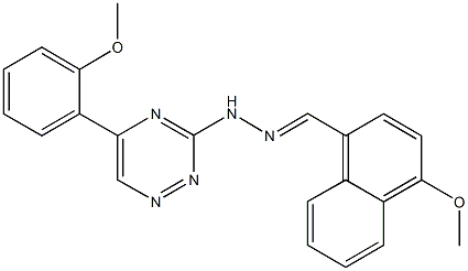 4-methoxy-1-naphthaldehyde [5-(2-methoxyphenyl)-1,2,4-triazin-3-yl]hydrazone 化学構造式