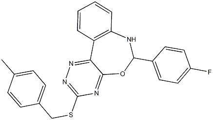 6-(4-fluorophenyl)-3-[(4-methylbenzyl)sulfanyl]-6,7-dihydro[1,2,4]triazino[5,6-d][3,1]benzoxazepine|