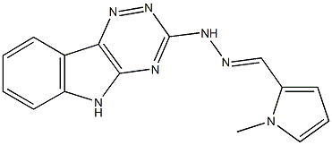 1-methyl-1H-pyrrole-2-carbaldehyde 5H-[1,2,4]triazino[5,6-b]indol-3-ylhydrazone 化学構造式