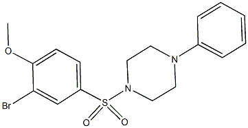 2-bromo-4-[(4-phenyl-1-piperazinyl)sulfonyl]phenyl methyl ether,354786-25-7,结构式