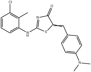 2-[(3-chloro-2-methylphenyl)imino]-5-[4-(dimethylamino)benzylidene]-1,3-thiazolidin-4-one|