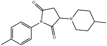 1-(4-methylphenyl)-3-(4-methyl-1-piperidinyl)-2,5-pyrrolidinedione,354786-63-3,结构式
