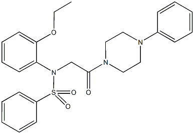 N-(2-ethoxyphenyl)-N-[2-oxo-2-(4-phenyl-1-piperazinyl)ethyl]benzenesulfonamide Structure