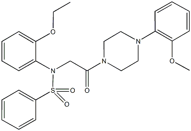 N-(2-ethoxyphenyl)-N-{2-[4-(2-methoxyphenyl)-1-piperazinyl]-2-oxoethyl}benzenesulfonamide,354786-69-9,结构式