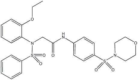 2-[2-ethoxy(phenylsulfonyl)anilino]-N-[4-(4-morpholinylsulfonyl)phenyl]acetamide Structure