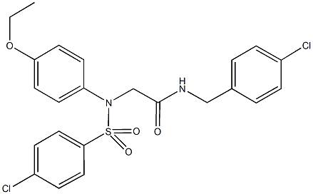 N-(4-chlorobenzyl)-2-{[(4-chlorophenyl)sulfonyl]-4-ethoxyanilino}acetamide 结构式