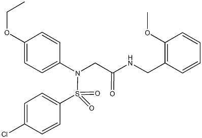 2-{[(4-chlorophenyl)sulfonyl]-4-ethoxyanilino}-N-(2-methoxybenzyl)acetamide 结构式