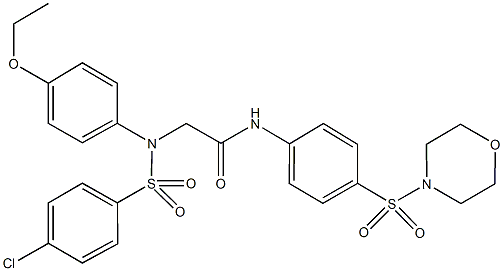 2-{[(4-chlorophenyl)sulfonyl]-4-ethoxyanilino}-N-[4-(4-morpholinylsulfonyl)phenyl]acetamide Structure