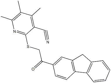 354787-84-1 2-{[2-(9H-fluoren-2-yl)-2-oxoethyl]sulfanyl}-4,5,6-trimethylnicotinonitrile