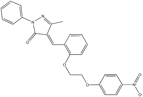 4-[2-(2-{4-nitrophenoxy}ethoxy)benzylidene]-5-methyl-2-phenyl-2,4-dihydro-3H-pyrazol-3-one Structure