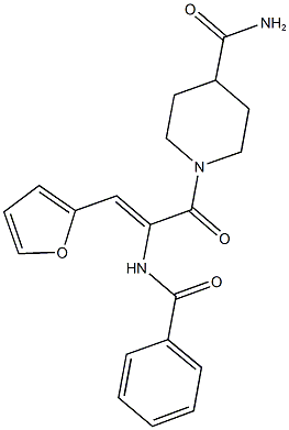 1-[2-(benzoylamino)-3-(2-furyl)acryloyl]-4-piperidinecarboxamide,354788-09-3,结构式