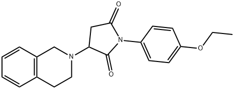 3-(3,4-dihydro-2(1H)-isoquinolinyl)-1-(4-ethoxyphenyl)-2,5-pyrrolidinedione Structure