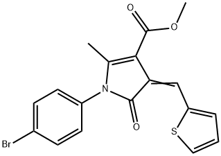 methyl 1-(4-bromophenyl)-2-methyl-5-oxo-4-(2-thienylmethylene)-4,5-dihydro-1H-pyrrole-3-carboxylate Structure