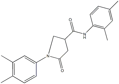 N-(2,4-dimethylphenyl)-1-(3,4-dimethylphenyl)-5-oxo-3-pyrrolidinecarboxamide Structure