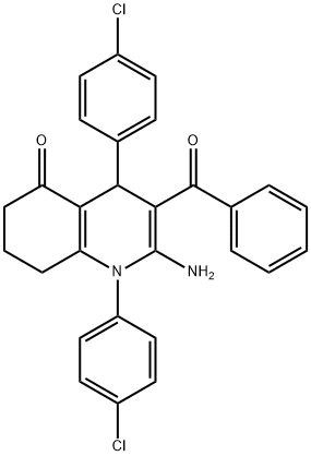 354791-78-9 2-amino-3-benzoyl-1,4-bis(4-chlorophenyl)-4,6,7,8-tetrahydro-5(1H)-quinolinone