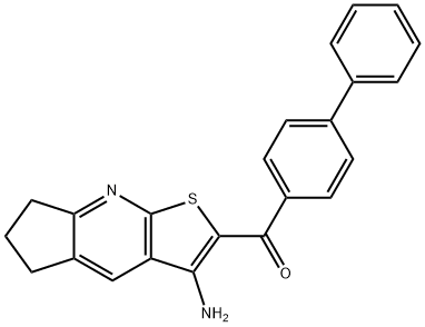 (3-amino-6,7-dihydro-5H-cyclopenta[b]thieno[3,2-e]pyridin-2-yl)([1,1'-biphenyl]-4-yl)methanone,354792-00-0,结构式