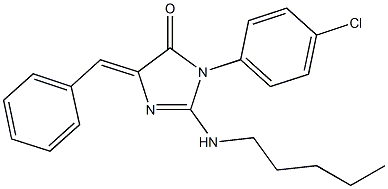 5-benzylidene-3-(4-chlorophenyl)-2-(pentylamino)-3,5-dihydro-4H-imidazol-4-one Structure