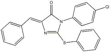 5-benzylidene-3-(4-chlorophenyl)-2-(phenylsulfanyl)-3,5-dihydro-4H-imidazol-4-one|