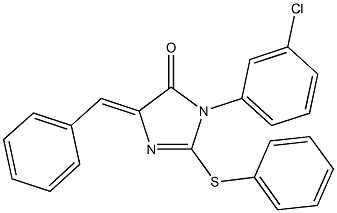 5-benzylidene-3-(3-chlorophenyl)-2-(phenylsulfanyl)-3,5-dihydro-4H-imidazol-4-one,354793-84-3,结构式