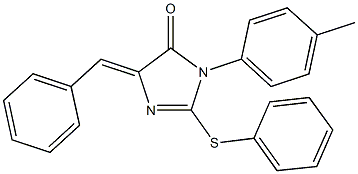 5-benzylidene-3-(4-methylphenyl)-2-(phenylsulfanyl)-3,5-dihydro-4H-imidazol-4-one Structure