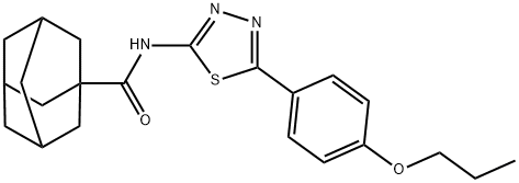 N-[5-(4-propoxyphenyl)-1,3,4-thiadiazol-2-yl]-1-adamantanecarboxamide Structure