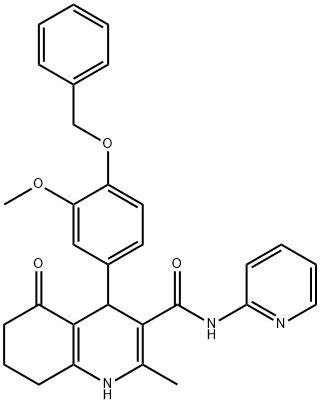 354794-27-7 4-[4-(benzyloxy)-3-methoxyphenyl]-2-methyl-5-oxo-N-(2-pyridinyl)-1,4,5,6,7,8-hexahydro-3-quinolinecarboxamide