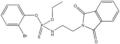 O-(2-bromophenyl) O-ethyl 2-(1,3-dioxo-1,3-dihydro-2H-isoindol-2-yl)ethylamidothiophosphate 结构式