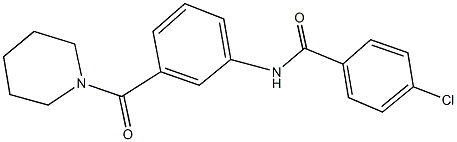 4-chloro-N-[3-(1-piperidinylcarbonyl)phenyl]benzamide Structure