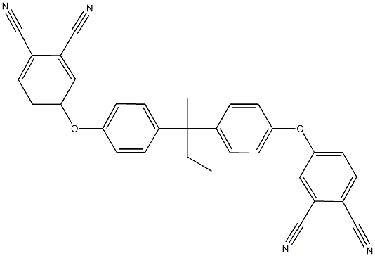 4-(4-{1-[4-(3,4-dicyanophenoxy)phenyl]-1-methylpropyl}phenoxy)phthalonitrile 结构式