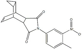 4-{3-nitro-4-methylphenyl}-4-azatetracyclo[5.3.2.0~2,6~.0~8,10~]dodec-11-ene-3,5-dione,354812-61-6,结构式