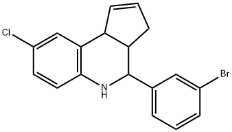 4-(3-bromophenyl)-8-chloro-3a,4,5,9b-tetrahydro-3H-cyclopenta[c]quinoline,354812-81-0,结构式