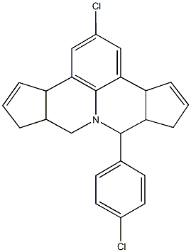 2-chloro-7-(4-chlorophenyl)-3b,6,6a,7,9,9a,10,12a-octahydrocyclopenta[c]cyclopenta[4,5]pyrido[3,2,1-ij]quinoline Structure