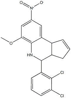 4-(2,3-dichlorophenyl)-8-nitro-6-methoxy-3a,4,5,9b-tetrahydro-3H-cyclopenta[c]quinoline Structure