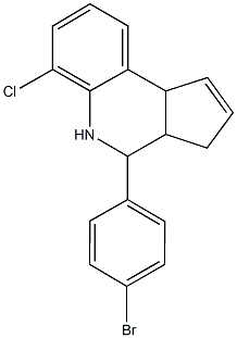 4-(4-bromophenyl)-6-chloro-3a,4,5,9b-tetrahydro-3H-cyclopenta[c]quinoline Structure