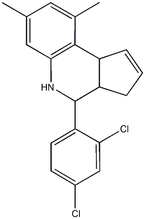 4-(2,4-dichlorophenyl)-7,9-dimethyl-3a,4,5,9b-tetrahydro-3H-cyclopenta[c]quinoline 化学構造式